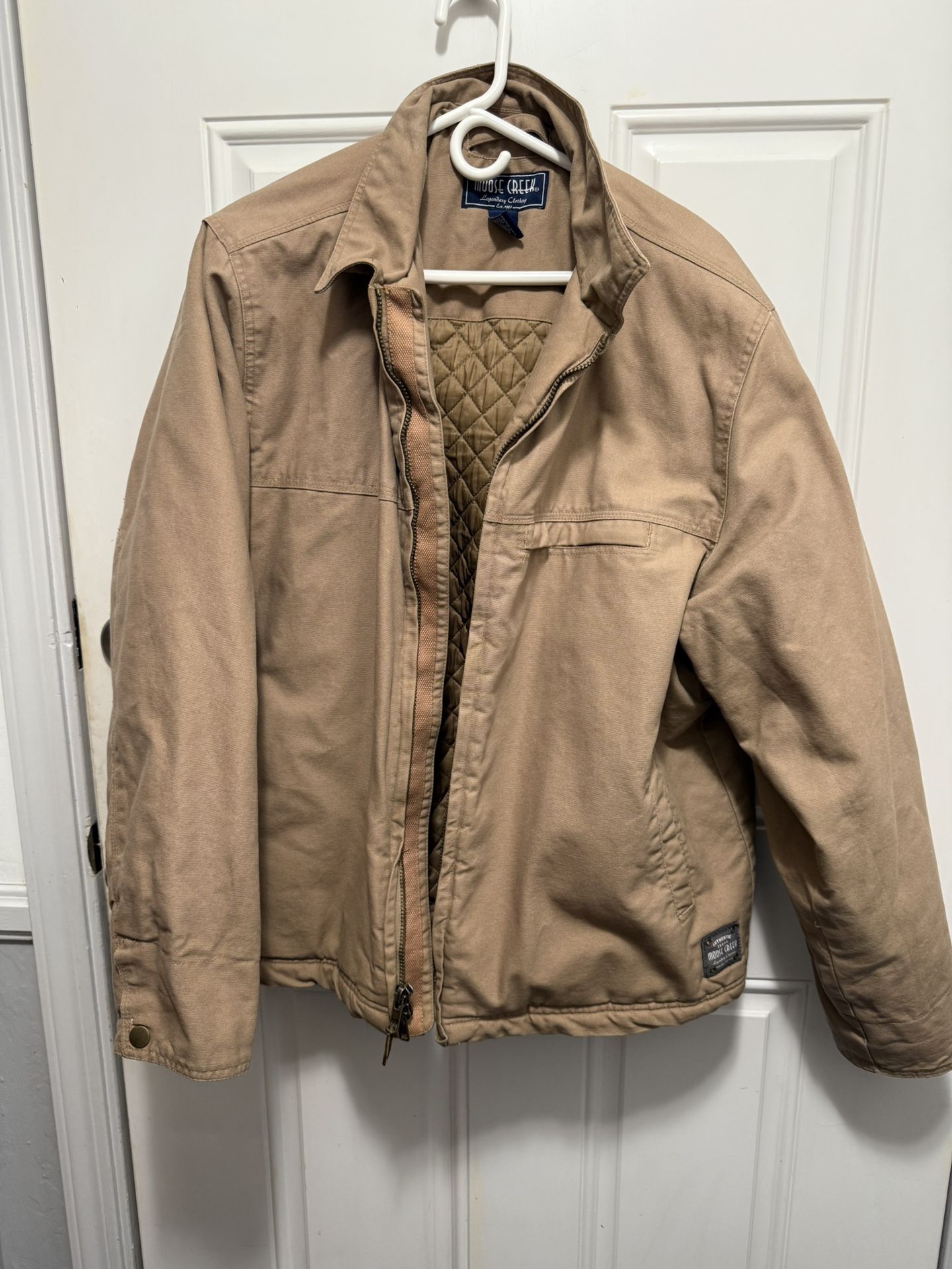 Moose Creek - Men's Large Rugged Durable Khaki Jacket