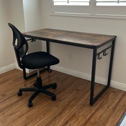 desk and chair