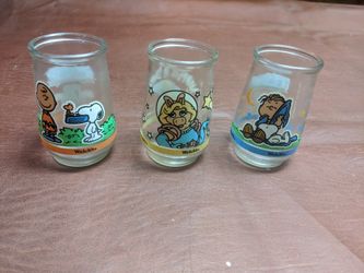 Peanuts and muppets welch's glasses