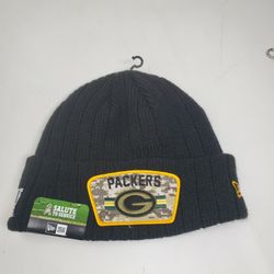 NEW NFL Green Bay Packers 2021 Salute To Service Cuffed Knit