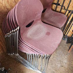 17 Plastic Metal Frame Chairs