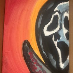 Scream Ghost Face Canvas Painting 