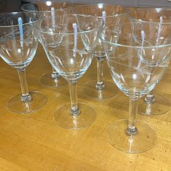 Etched Glasses From 60’s.   Weeding Out Never Used Items