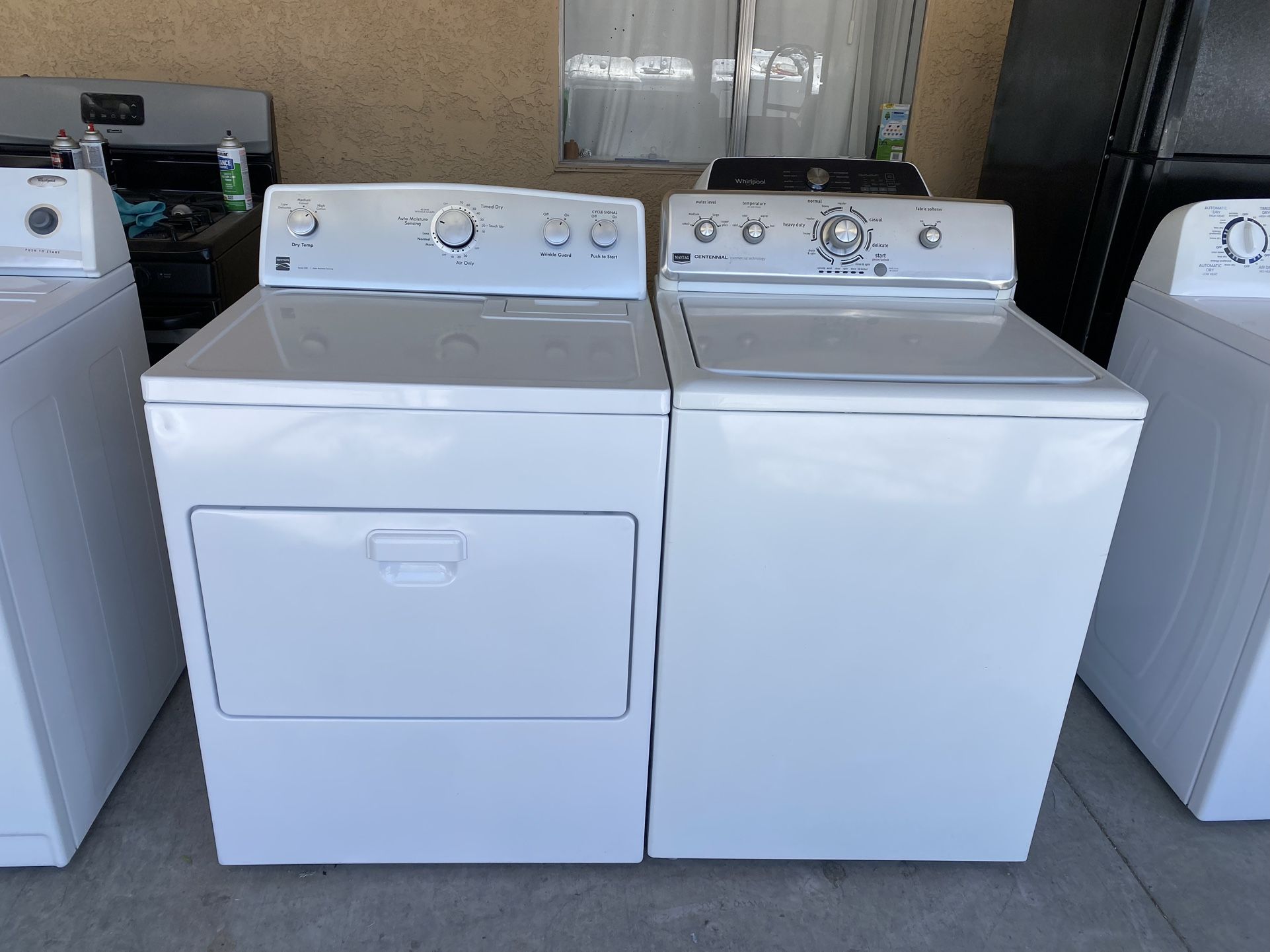 Eléctric dryer Kenmore And Washer Maytag 60 days Of Warranty Free Delivery