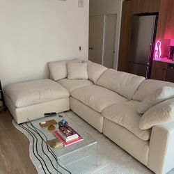 Gently Loved White Sectional