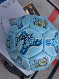 1980's Coventry City FC Soccer Ball With Signatures Of Famous Players 