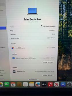 14-inch MacBook Pro M3, 2023 model in excellent condition.