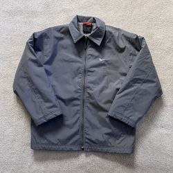 Nike Premier Mens Small Gray Fleece Lined Full Zip Clean Logo Jacket Outdoor