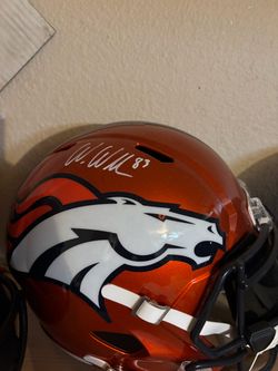 Signed Denver Broncos Rep Full-Size Football Helmet