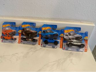 Hot Wheels 2022 HW Hot Trucks short card lot of 4