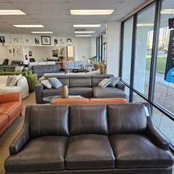 100% Leather Sofa -Collyn 