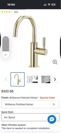 Brizo Polished Nickel Arc Spout Faucet