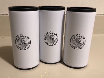 White Claw Hard Seltzer 3 Brand New Aluminum Beer Can Koozie
