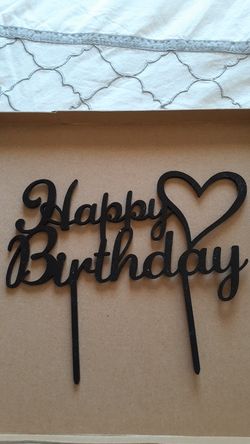 "Happy Birthday " cake topper