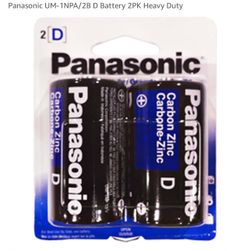 Panasonic UM-1NPA/2B D Battery 2PK Heavy Duty
