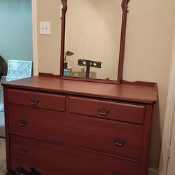Antique Dresser W/mirror