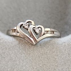 Diamond And Silver Ring