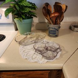 Vintage 1940-1970- CHINTZ, Plate Etching, Fostoria Glass Co 