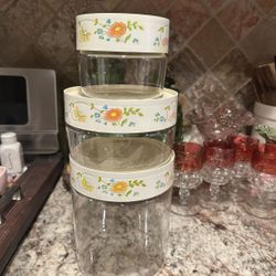 Pyrex Glass Canisters