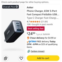 Anker Series 7, 65w 3 port Charger