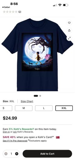 Coraline Graphic T-Shirt Navy XXL