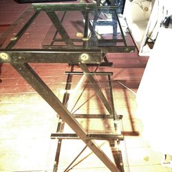 Glass and Metal Desk (contemporary)