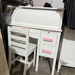 Wooden Roll Top Desk For Child