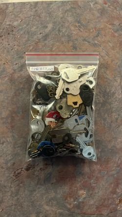 Bag of old keys, approximately 40 keys in the bag
