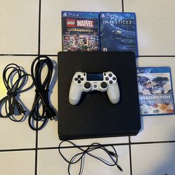 Sony Playstation 4 Slim 1TB Console-Black With 5 Games And Controller 
