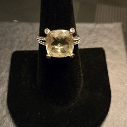 Yellow Quartz Ring 