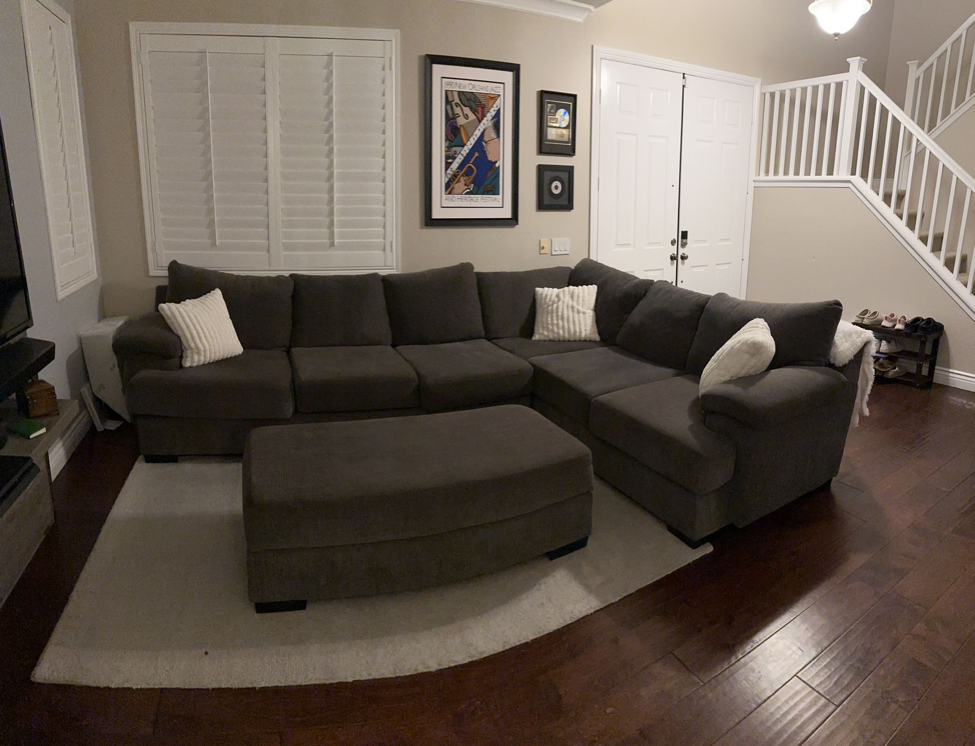 Couch L Shaped And  Ottoman