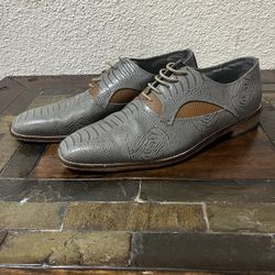 Stacy Adams Ricoletti Men’s Size: 11/.5M Gray/Brown Leather 