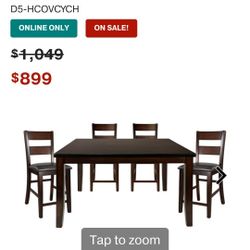 Bar Height Table And 3 Chairs