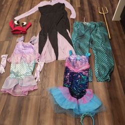 Little Mermaid Family Costme Set - 5 Costumes!! Halloween,  Theme Party, Etc.