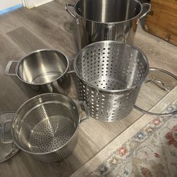 Large Stock Pots W Strainer 