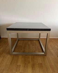 Coffee Table | Black Wood & Stainless Steel | Designer Style