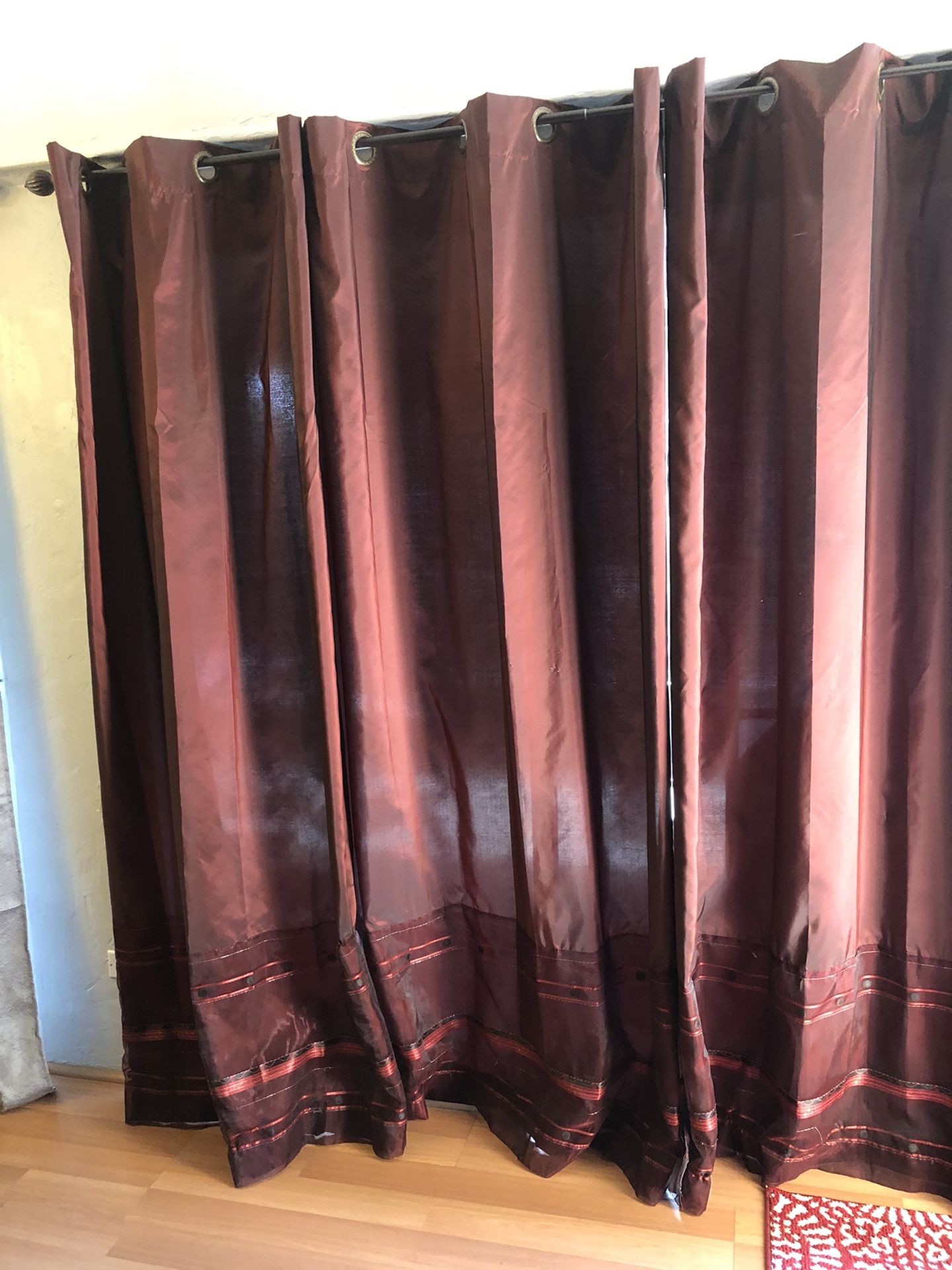 Curtains burgundy merlot 84”