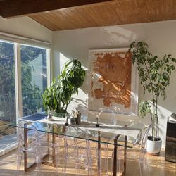 CB2 Glass Dining Table