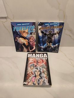Manga Shakespeare Twelfth Night, Julius Caesar, and Manga Mutiny Book Set