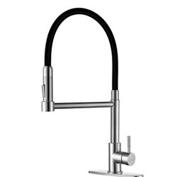Modern Kitchen Faucet Single Pull Out Stainless Steel