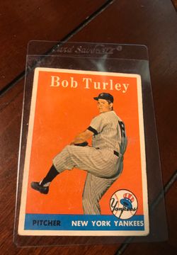 1958 TOPPS #255 BOB TURLEY -YANKEES Baseball ⚾️ Card!