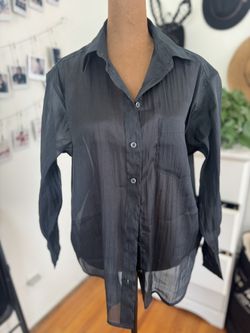 Gap Dark Blue Transparent Blouse 