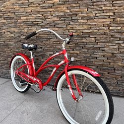 Electra Cruiser 1 Step Thru “ Hawaii “ 26 inch Beach Cruiser Cherry Red