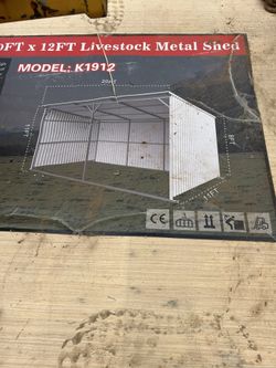 20x 12 Livestock Metal shed
