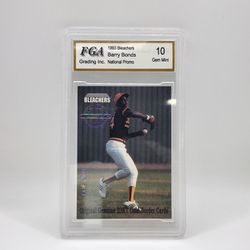 1993 Bleachers Barry Bonds National Promo 23KT Gold Border Card FGA 10 Gem Mint