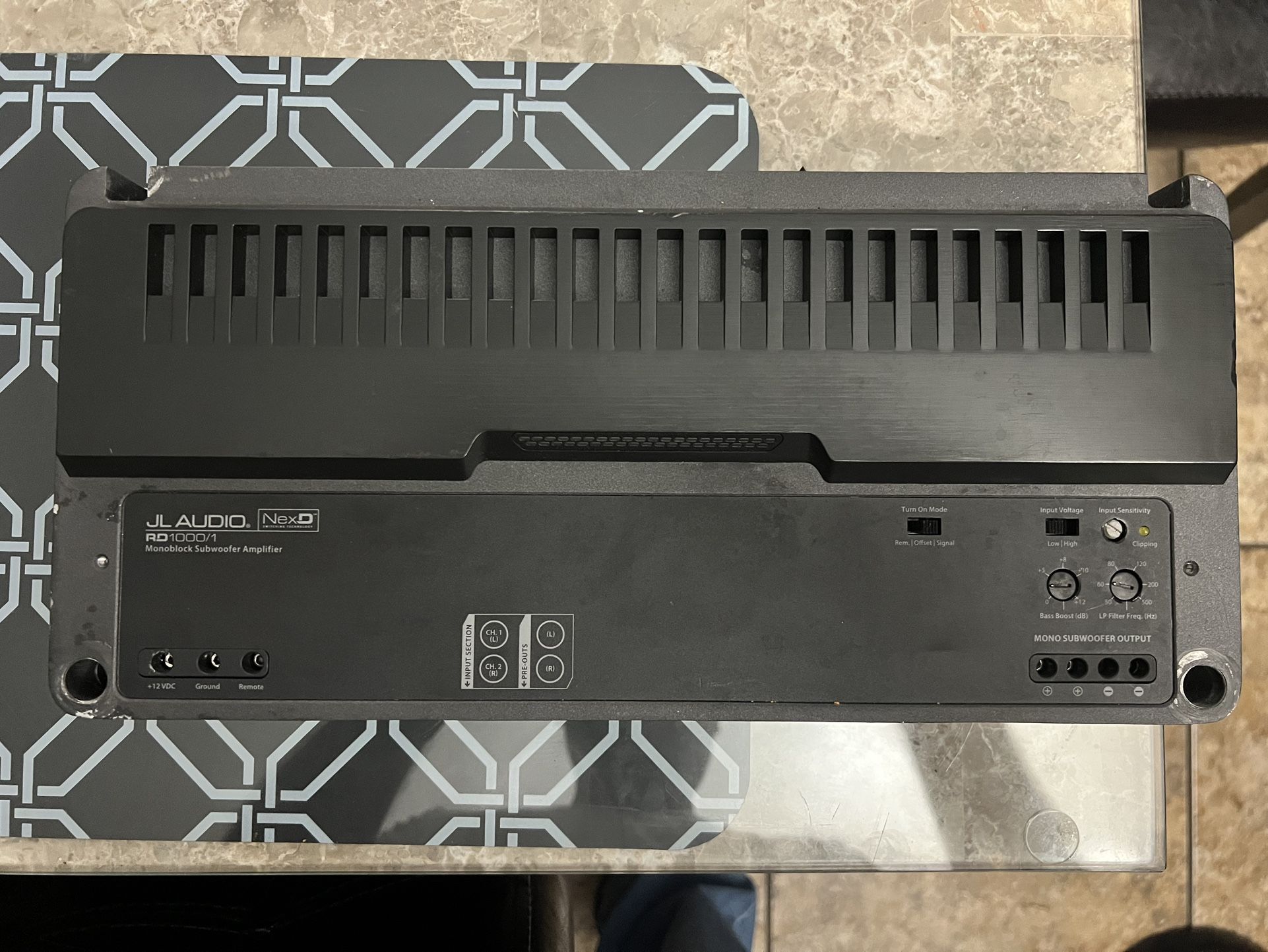 JL Audio RD1000/1 Mono subwoofer amplifier — 1,000 watts RMS x 1 at 2 ohms