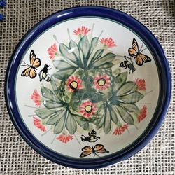 Vintage Boleslaweic Polish Pottery Bowl 