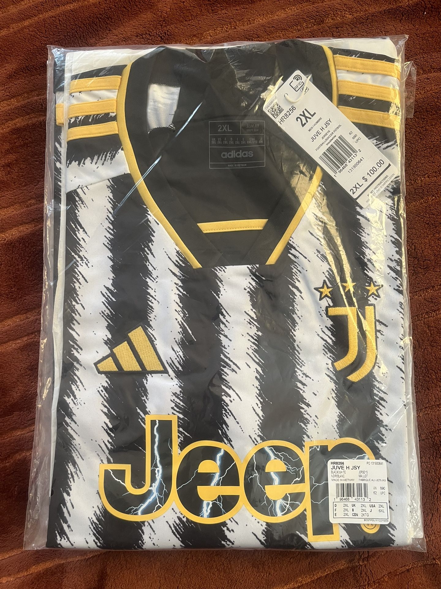 Adidas Juventus Jersey Home Football Soccer 2023/2024 Men Sz 2XL XXL New