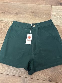 Mollusk High-Waist Shorts Forest Green nwt