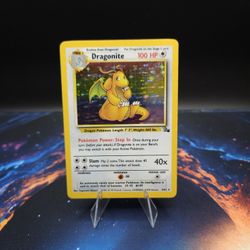 ☆Dragonite☆ 1999 Mystery of the Fossils (Fossil Set) Holo Rare 4/62 NM